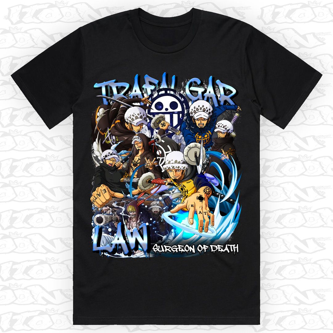 Trafalgar Law, Style: Block Tee, Colour: Black