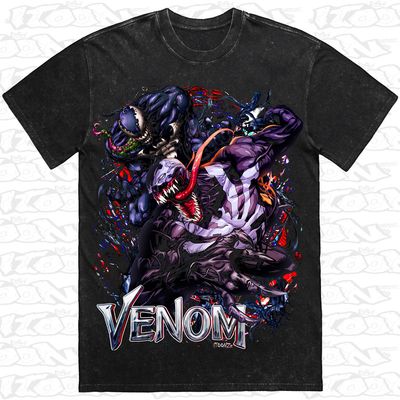 Venom artwork printed on AS Colour Heavy Stone Tee (front view)
