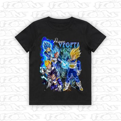 Vegeta artwork printed on AS Colour Kids Tee (front view)
