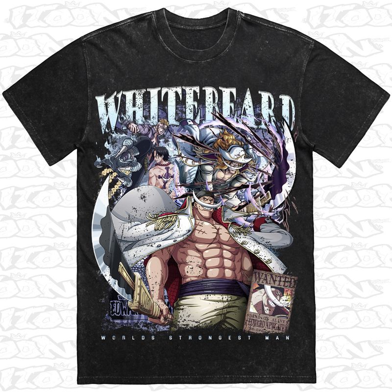 Whitebeard artwork printed on AS Colour Heavy Stone Tee (front view)
