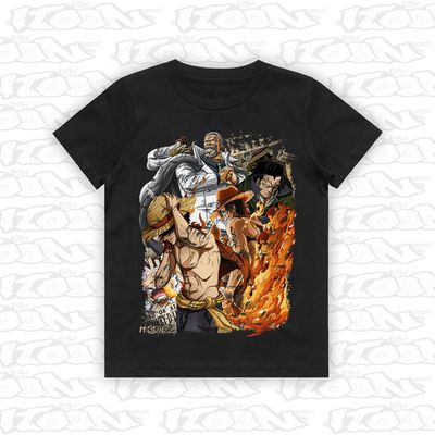 Will of D. artwork featuring Luffy, Ace, Garp, Dragon printed on AS Colour Kids Tee (front view)
