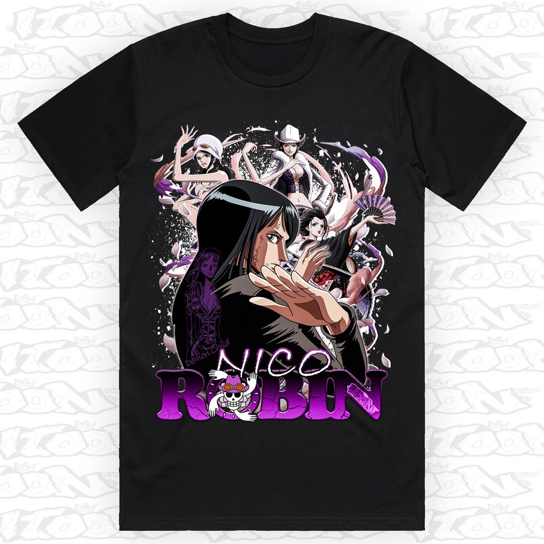 Nico Robin, Style: Block Tee, Colour: Black