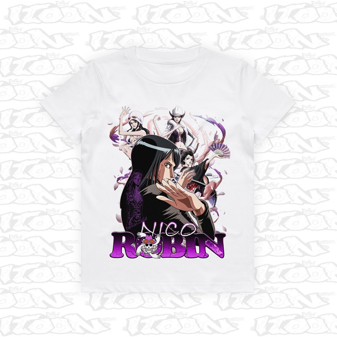 Nico Robin Kids, Style: Kids Tee, Colour: White
