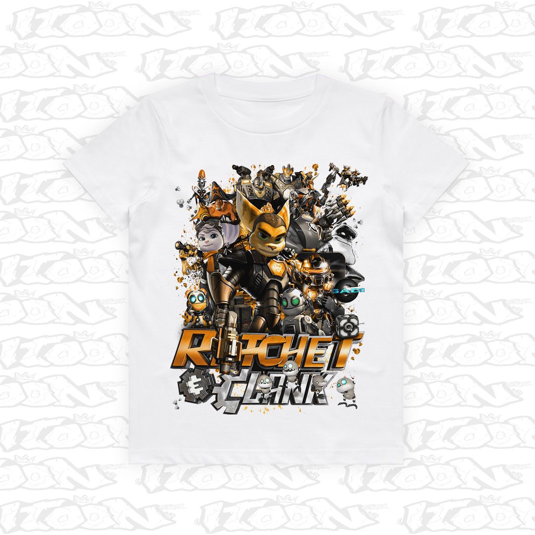 Ratchet &amp; Clank Kids, Style: Kids Tee, Colour: White