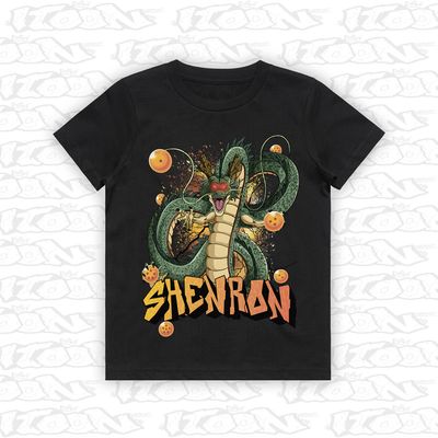 Shenron artwork printed on AS Colour Kids Tee (Front view)  

