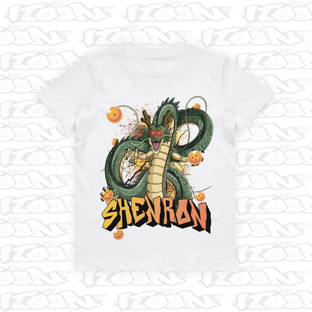 Shenron Kids, Style: Kids Tee, Colour: White