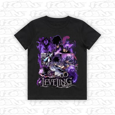 Solo Leveling artwork printed on AS Colour Kids Tee (Front view)
