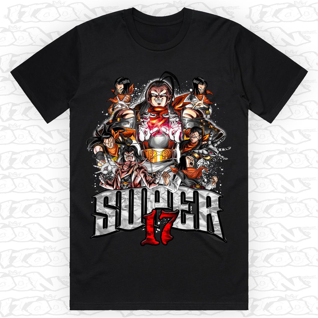 Super 17, Style: Block Tee, Colour: Black