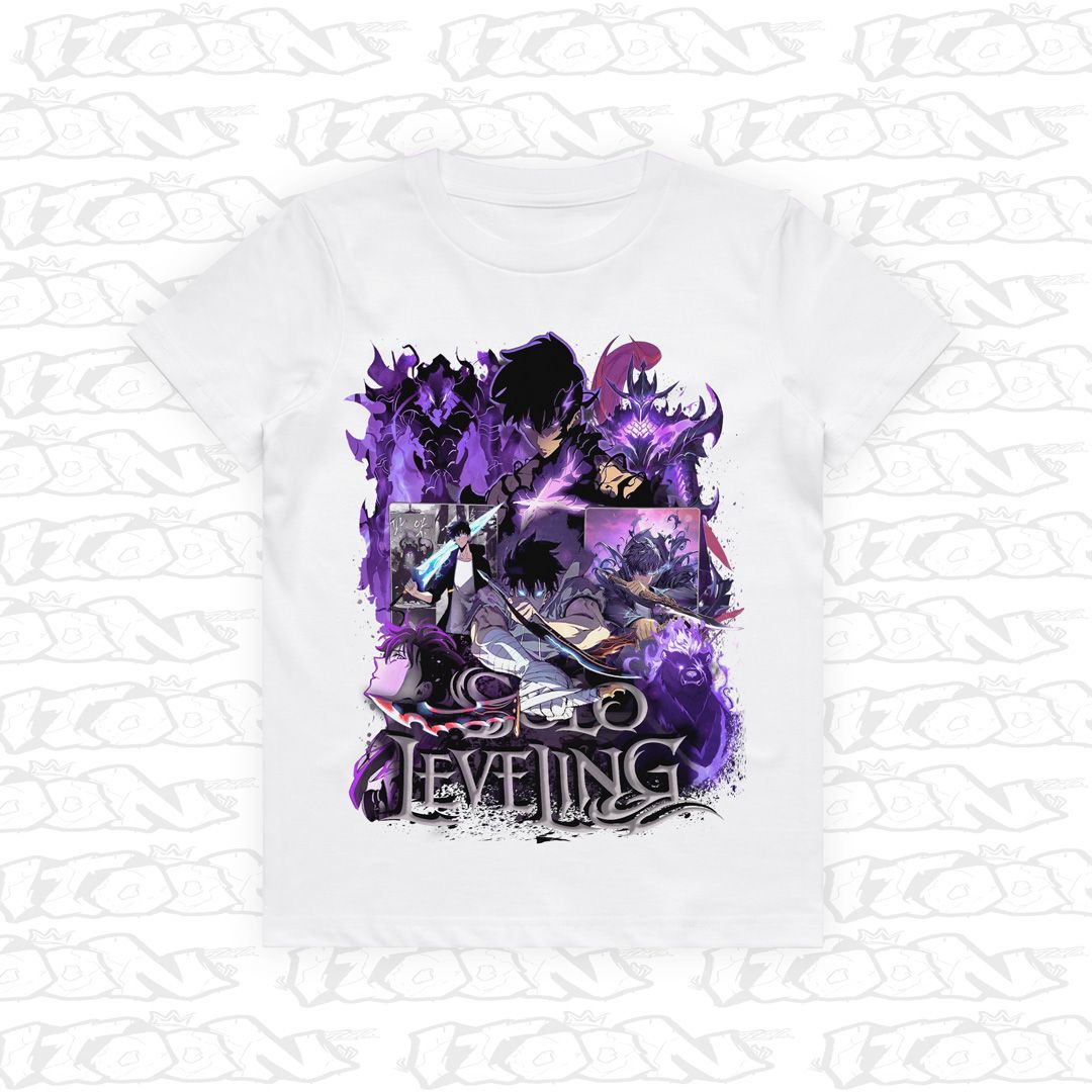 Solo Leveling Kids, Style: Kids Tee, Colour: White