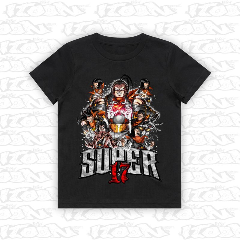 Super 17 artwork printed on AS Colour Kids Tee (Front view)
