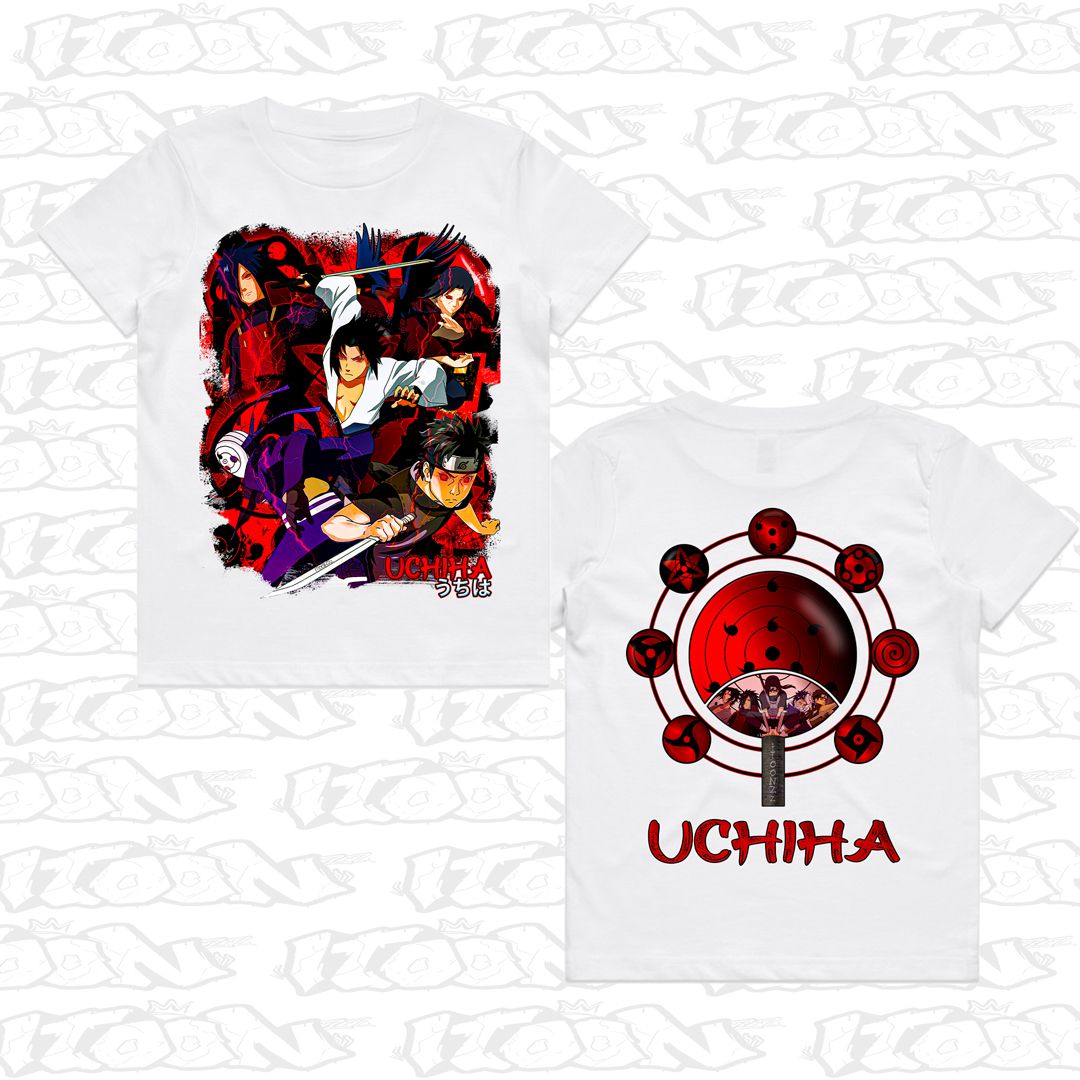The Uchiha Kids, Style: Kids Tee, Colour: White