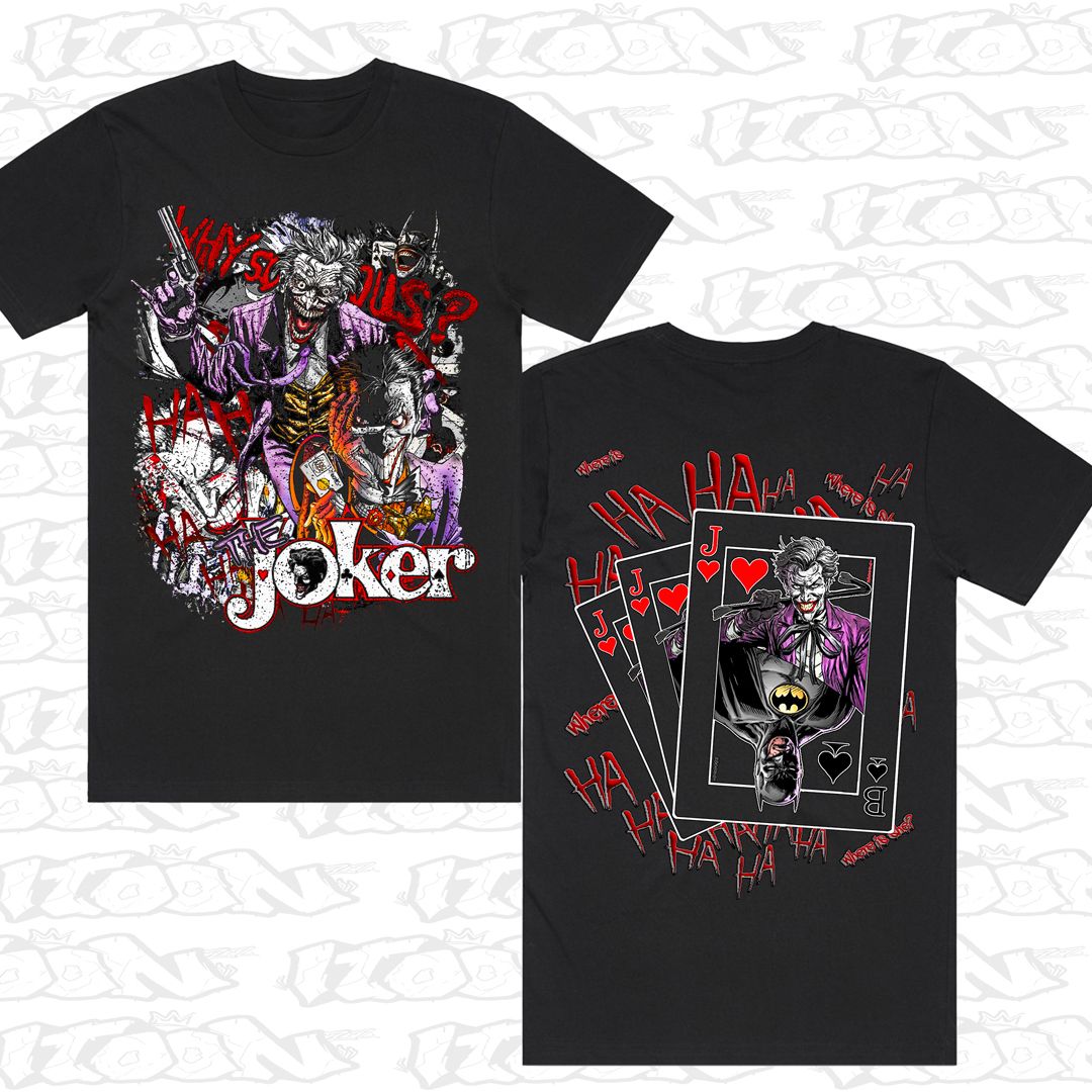 The Joker, Style: Block Tee, Colour: Black