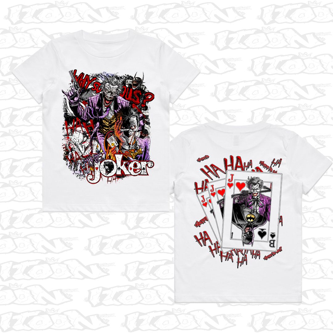 The Joker Kids, Style: Kids Tee, Colour: White