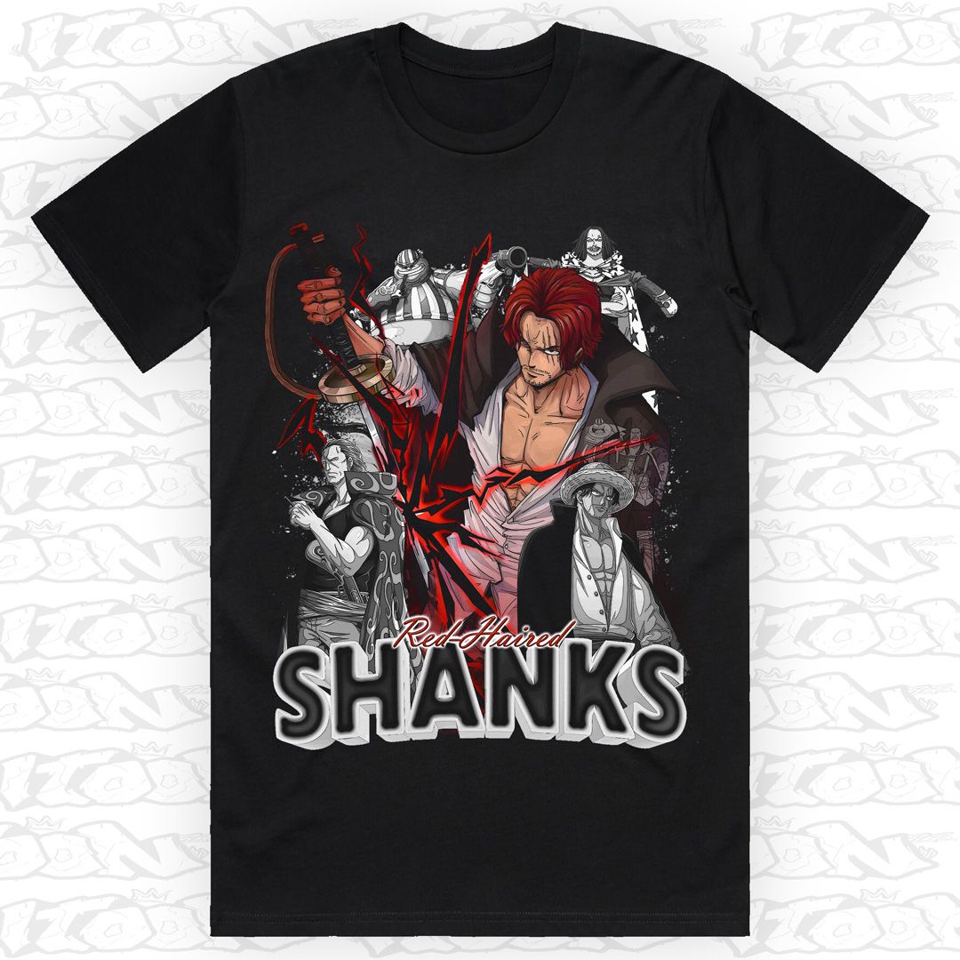 Red-Haired Shanks, Style: Block Tee, Colour: Black