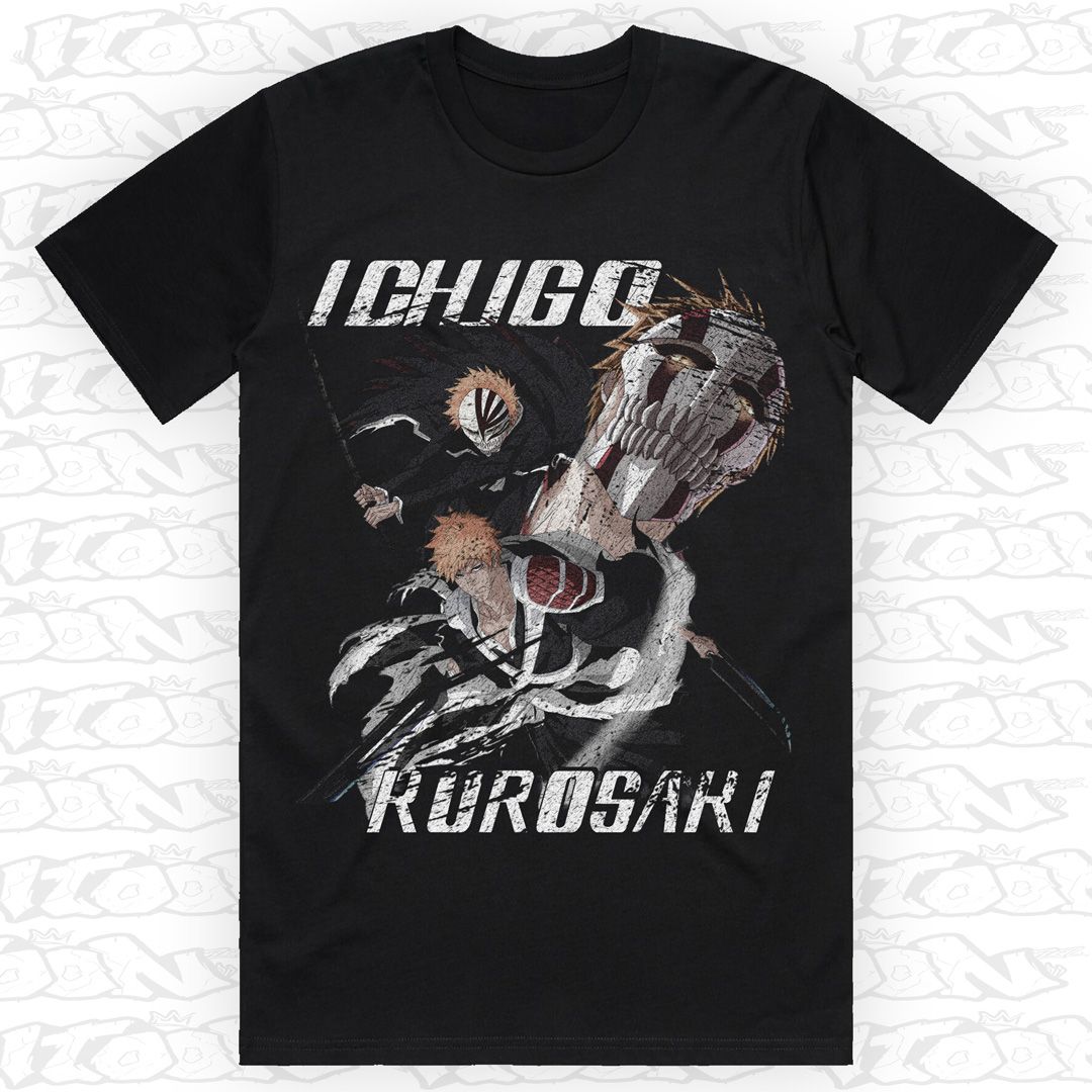 Ichigo Kurosaki, Style: Block Tee, Colour: Black