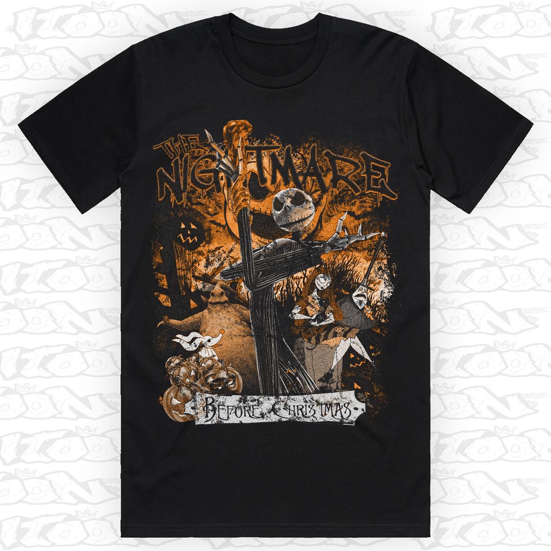 The Nightmare Before Christmas, Style: Block Tee, Colour: Black