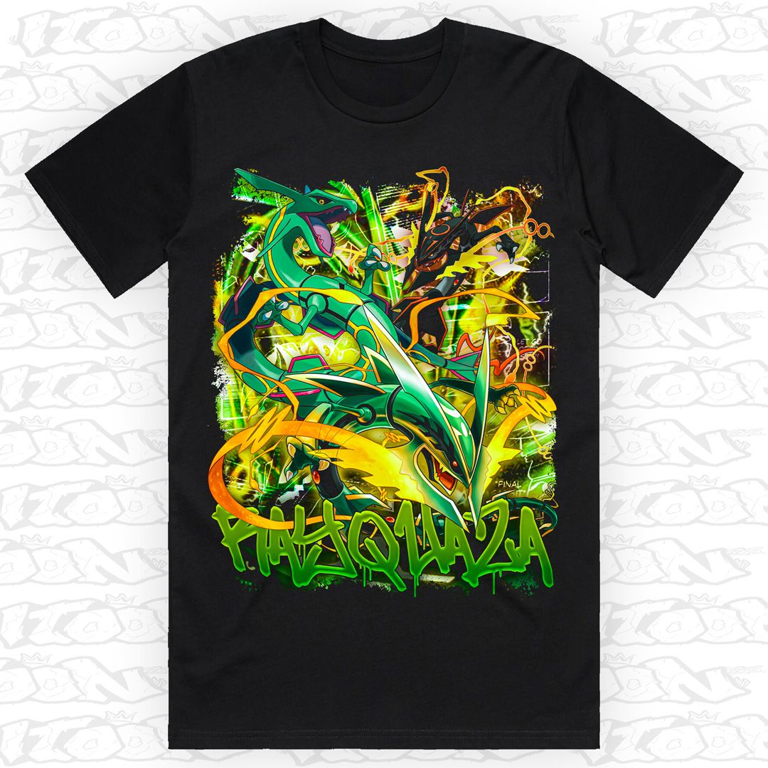 Rayquaza, Style: Block Tee, Colour: Black