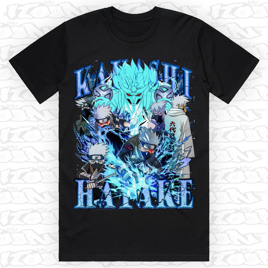 Kakashi Hatake, Style: Block Tee, Colour: Black