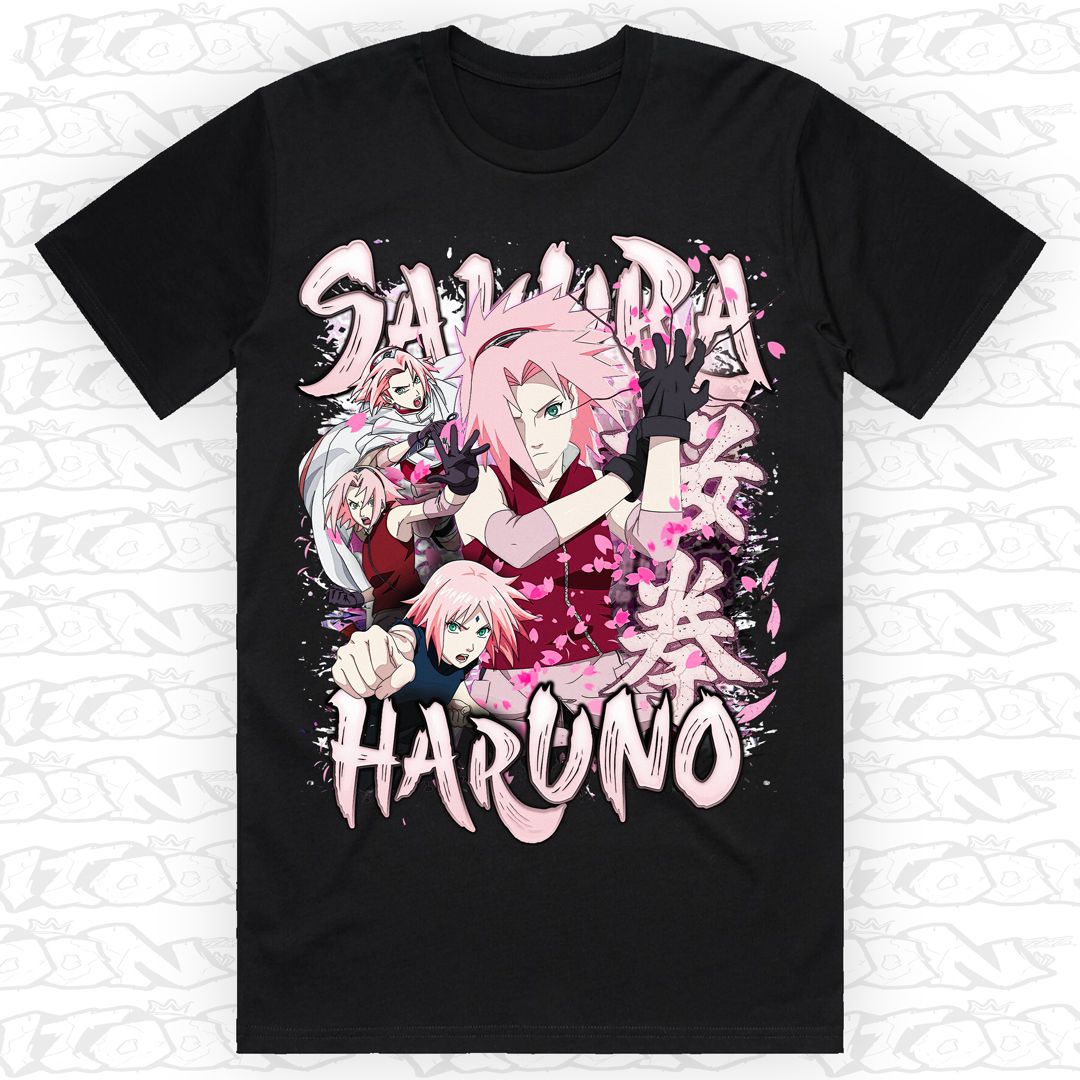 Sakura Haruno, Style: Block Tee, Colour: Black