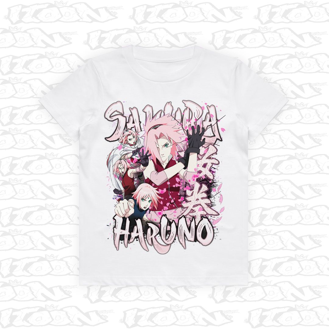 Sakura Haruno Kids, Style: Kids Tee, Colour: White