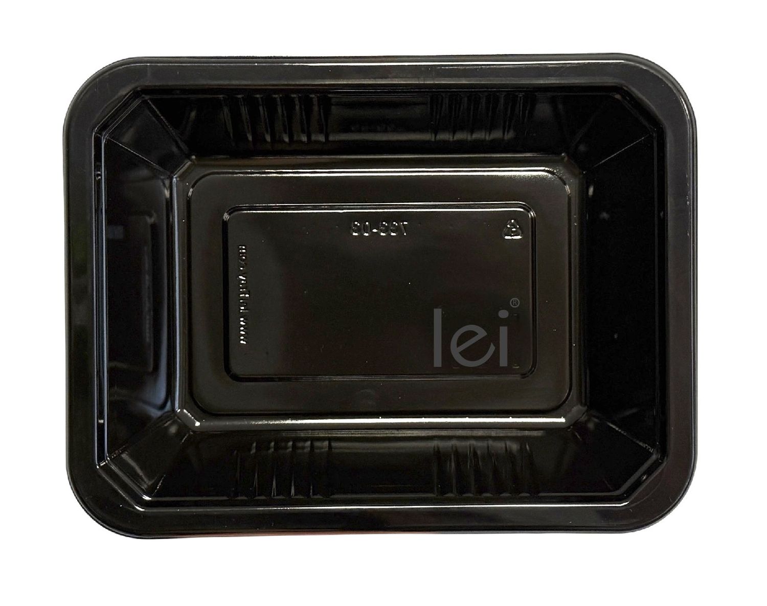 lei Meal Prep Tray (Black PP/PE Sealant) 1.6" (Sold by the case/MOQ 2 cases)