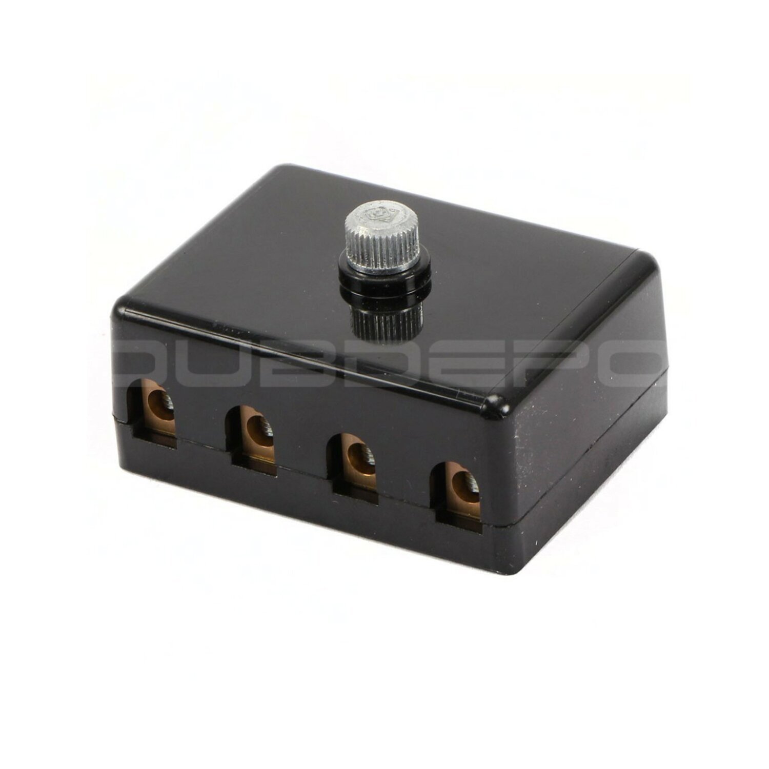 Fuse Box, holds 4 Fuses, with contact screws & Cover