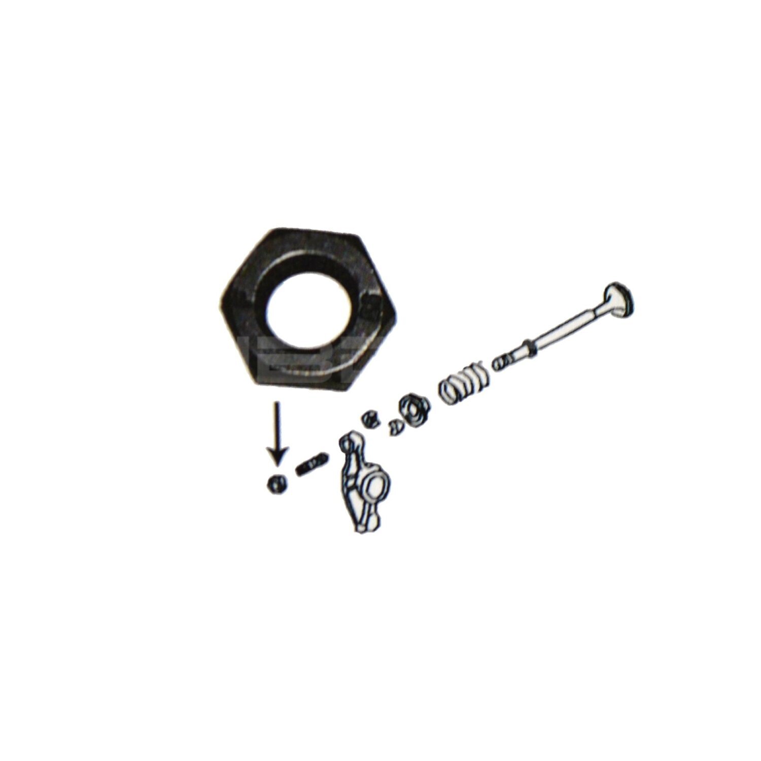Valve Rocker Screw Adjusting Nut, T1 Beetle