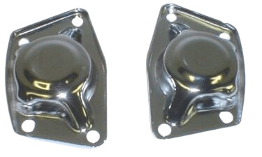 Torsion Arm Covers, Chrome, Rear Swing Axle, Pair