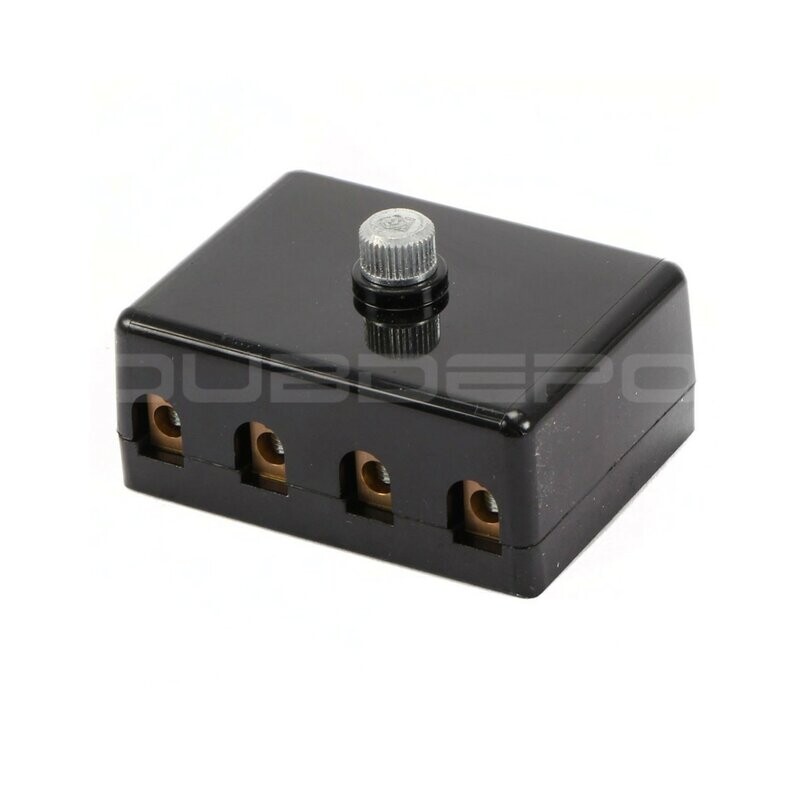 Fuse Box, holds 4 Fuses, with contact screws & Cover