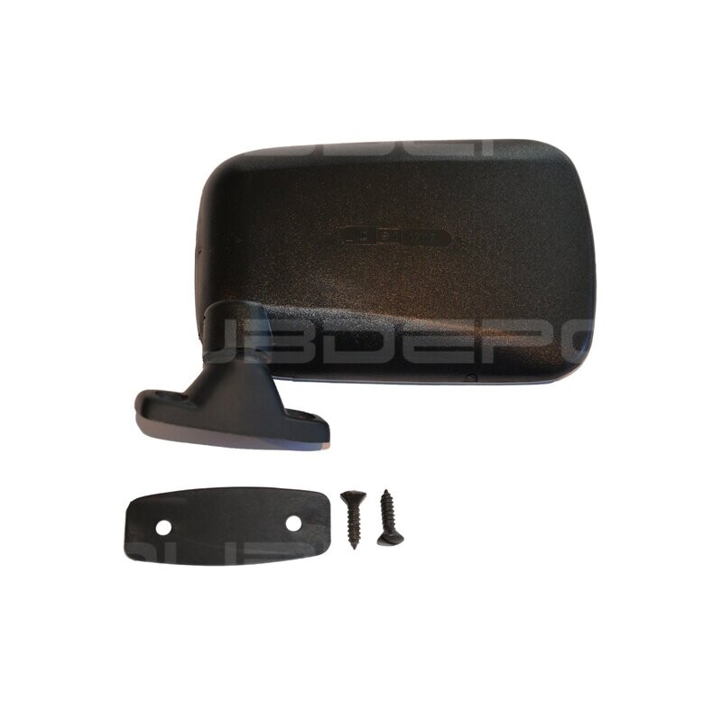 Mirror, Left, Black, Golf MK1