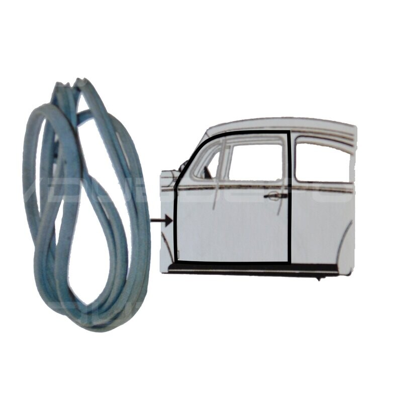 Door Seal, Left, T1 Beetle 1968 to 1977