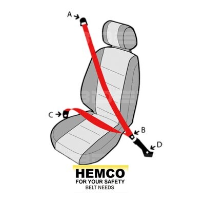 Seat Belt, Lap Sash with Webbing Buckle