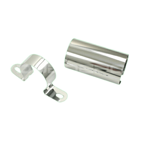 Coil Cover Kit, Stainless Steel with chrome bracket