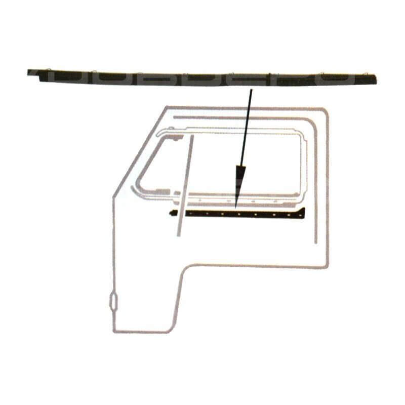 Inner Scraper, Front Left Door, T2 Kombi 1968 to 1979