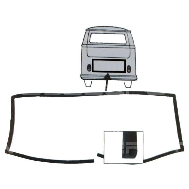 Engine Lid Seal on Body, T2 Kombi 1972 to 1979 Engine Lid Seal on Body, T2 Kombi 1972 to 1979