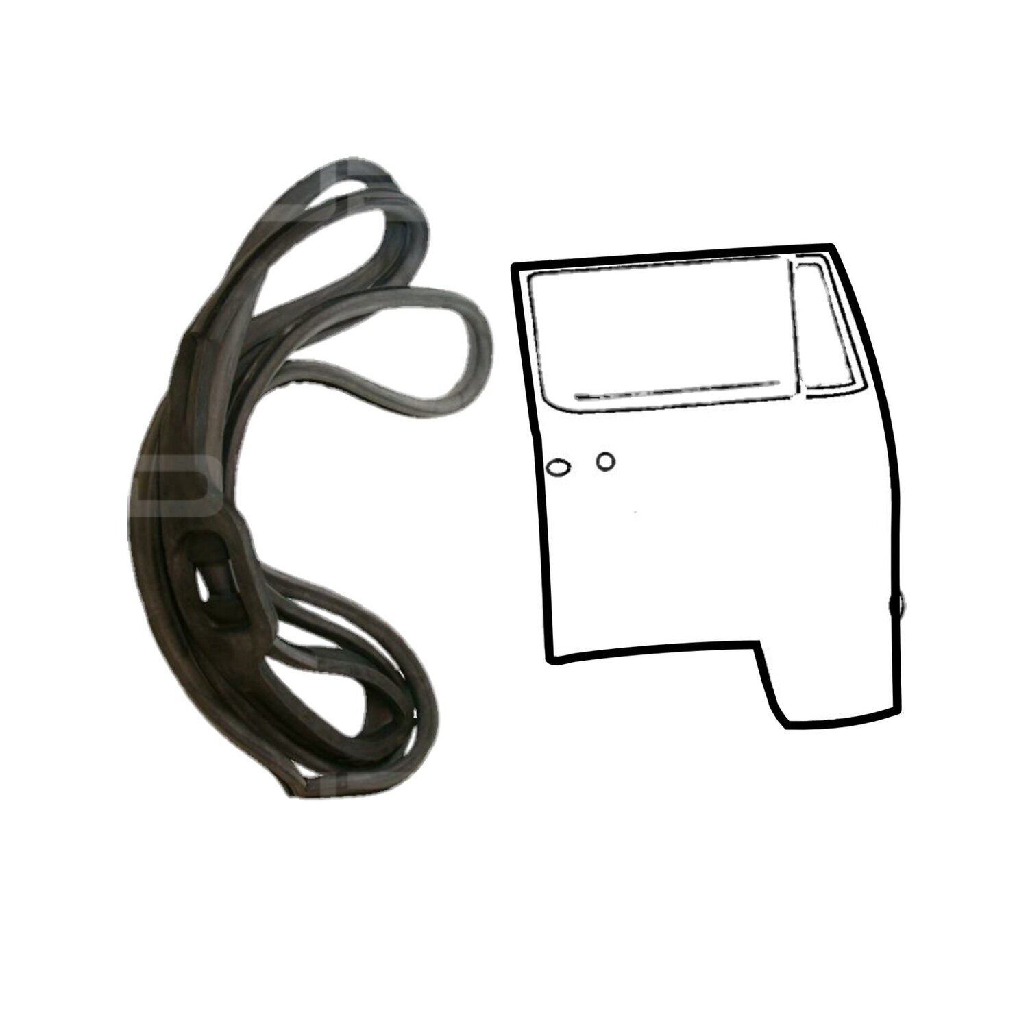 Door Seal, Right, T2 Kombi 1968 to 1979 Door Seal, Right, T2 Kombi 1968 to 1979