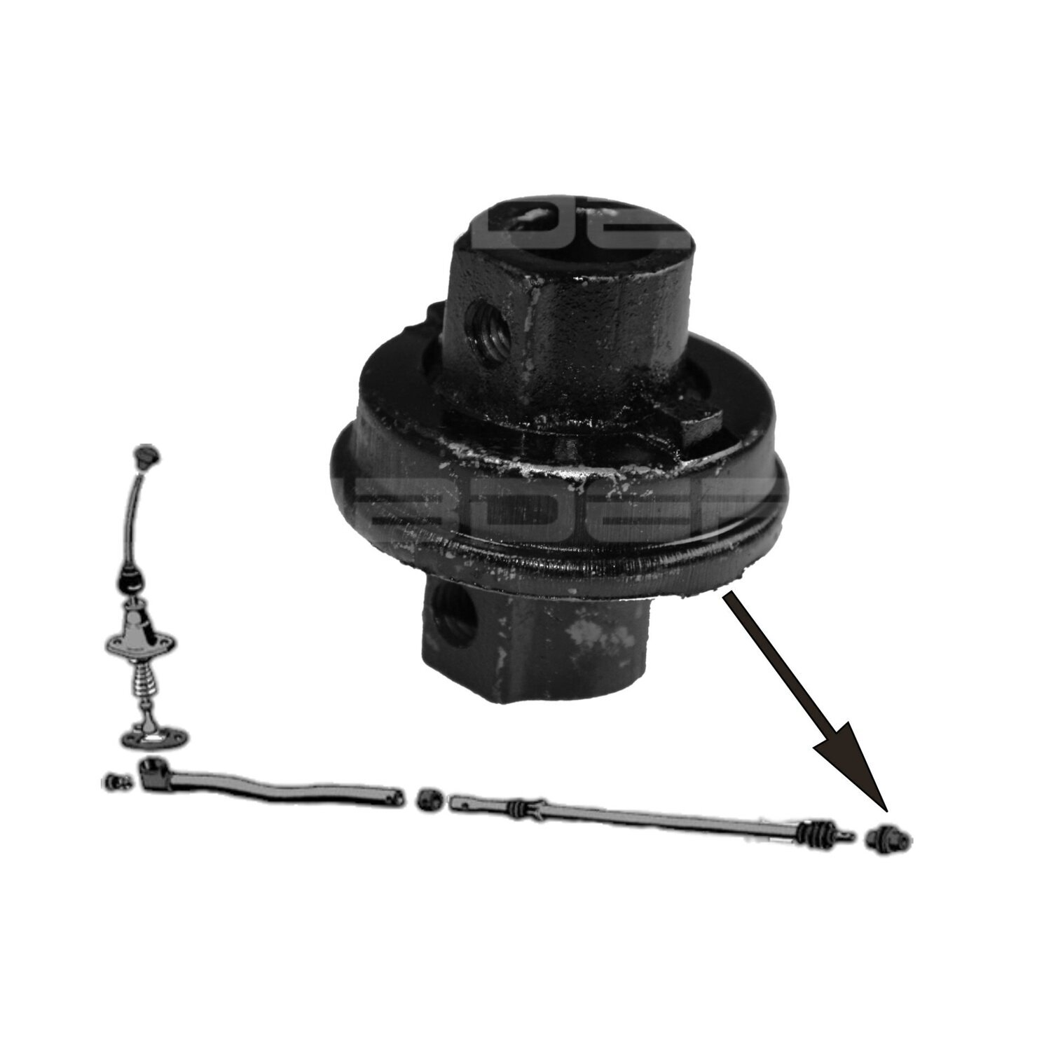 Gearshifter Coupling, Round T1 to 1967 Gearshifter Coupling, Round T1 to 1967