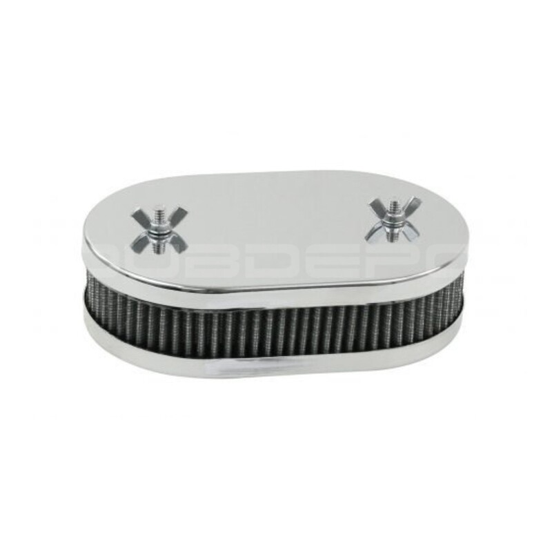 Air Cleaner, Oval, Chrome, 38-45 DCOE & DHLA Carburettor