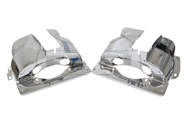 Tinware, Cylinder Head Dual Port Tin, Chrome Tinware, Cylinder Head Dual Port Tin, Chrome