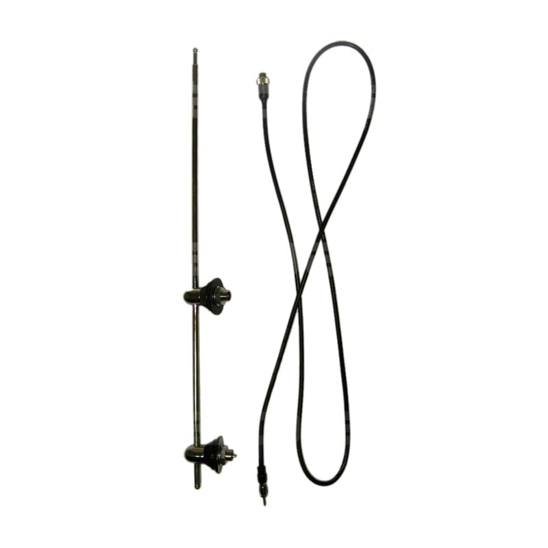 Aerial, Dual Side Mount Chrome Antenna