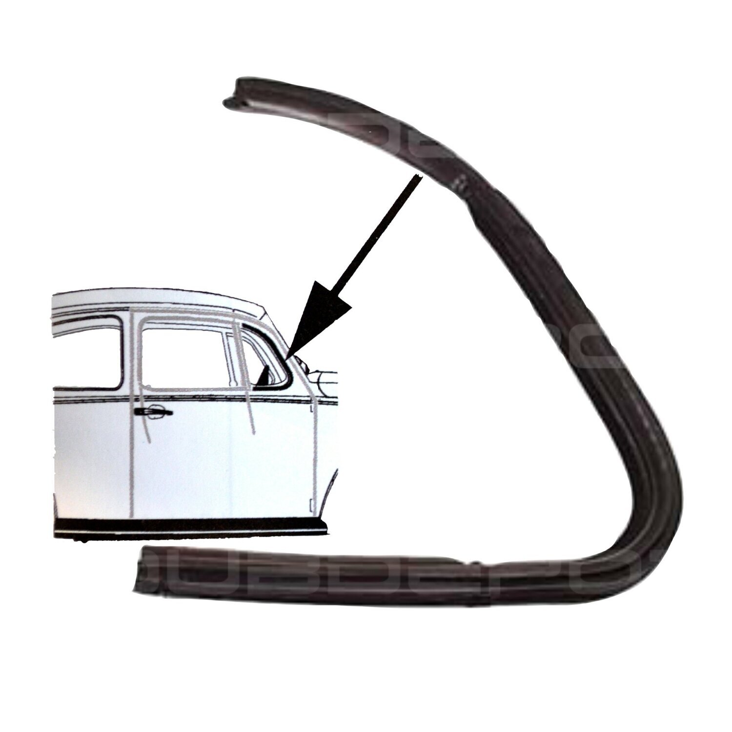 Vent Window Seal, Right, T1 Beetle to 1967 Vent Window Seal, Right, T1 Beetle to 1967