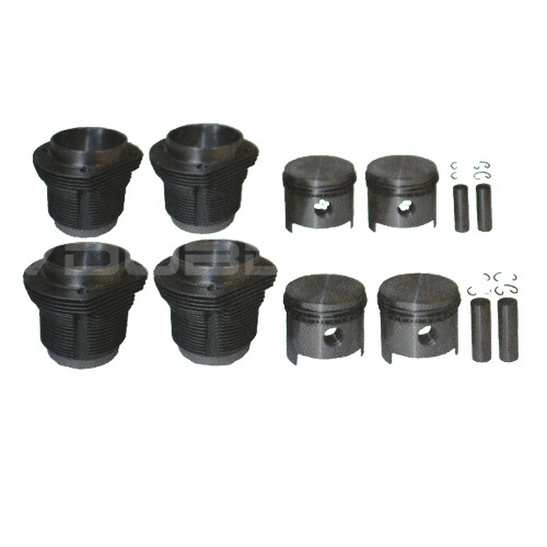 Piston & Barrel Set, 87mm x 69mm, T1 Beetle 15/1600cc Engines, 1641cc Slip-In