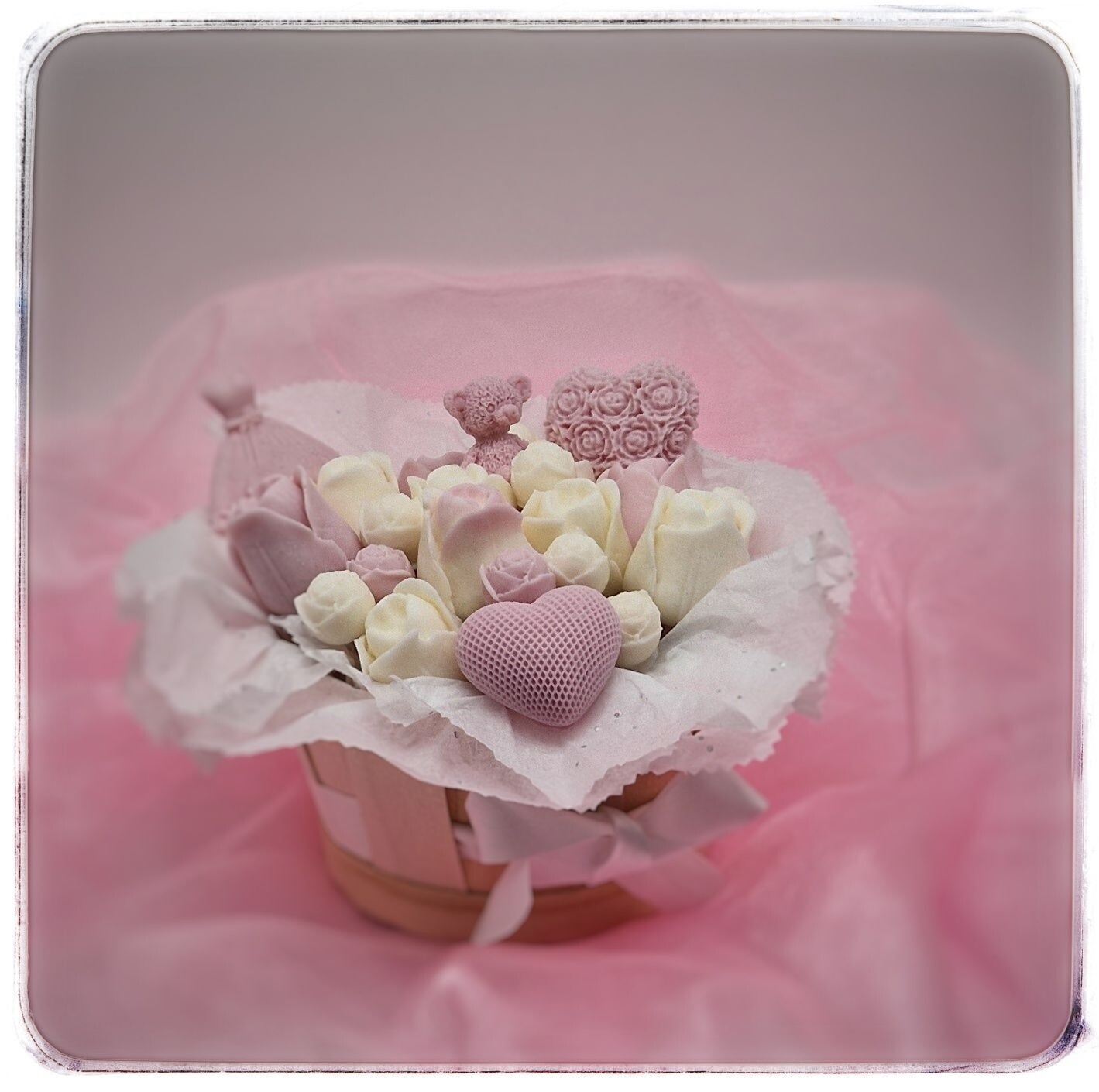 Bouquet de fondants en cire végétale