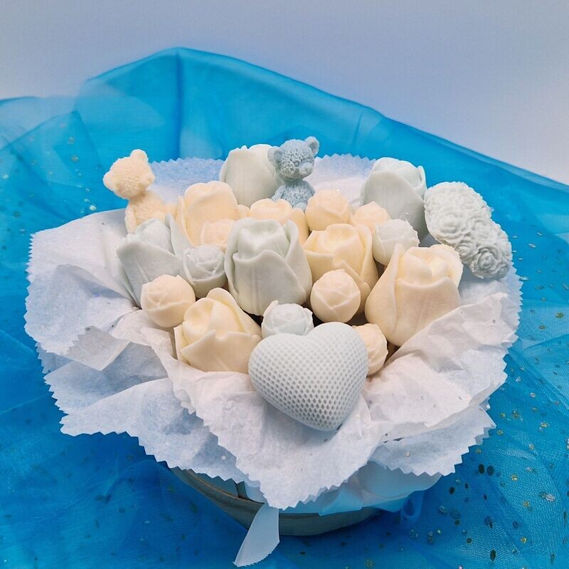 Bouquet de fondants en cire végétale