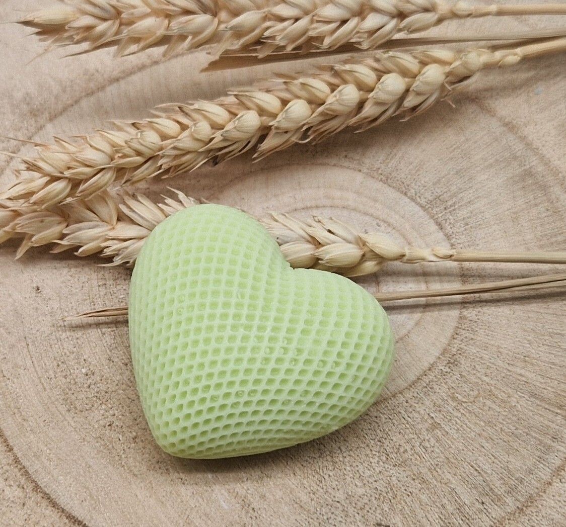 Fondant cœur quadrillage