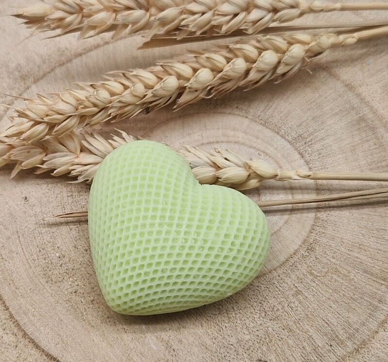 Fondant cœur quadrillage