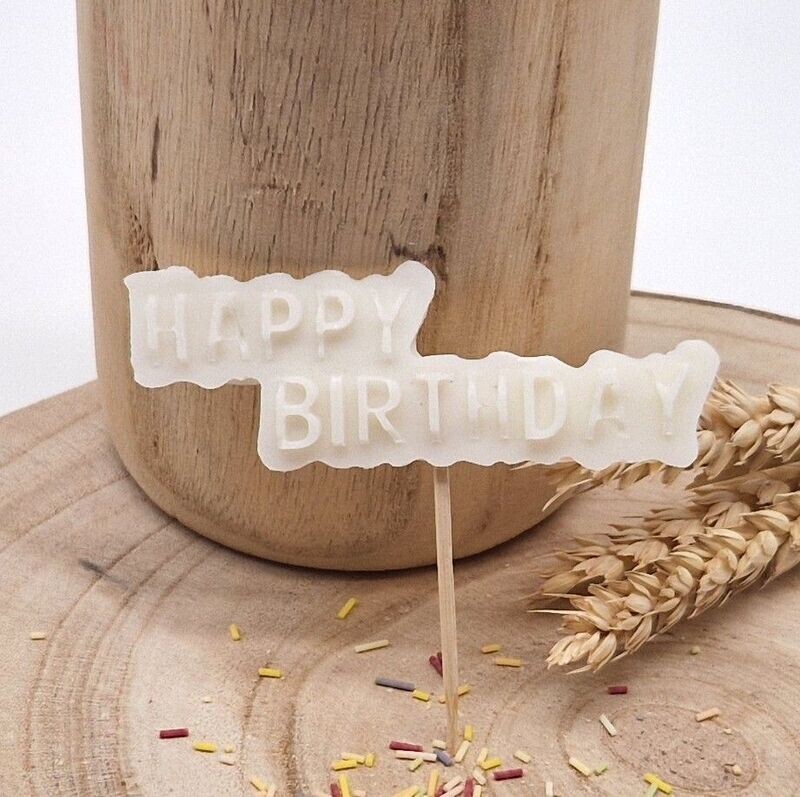 Fondant happy birthday