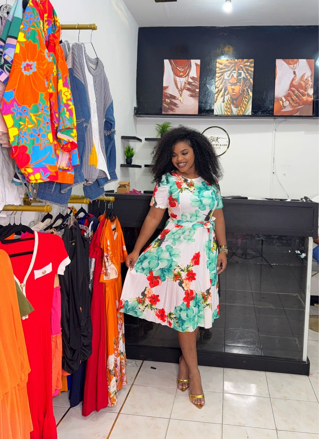 Flower Child Dress (pastel Green )