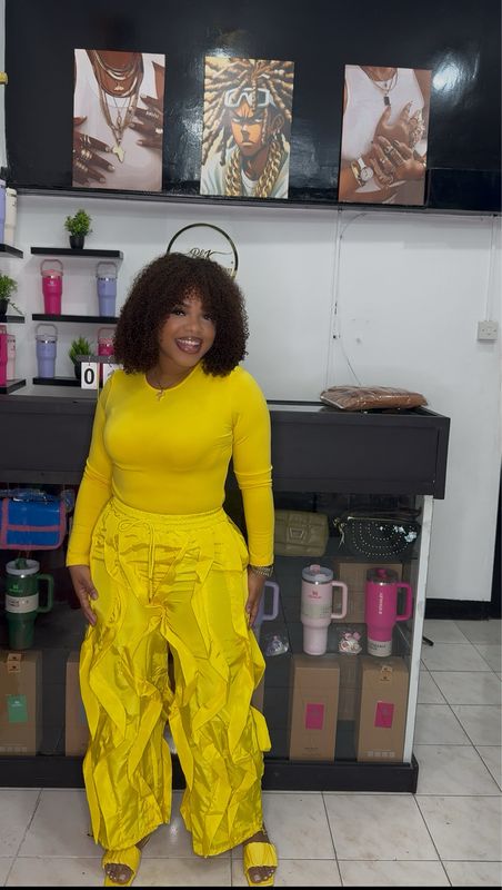 Frill Pants Set (yellow)