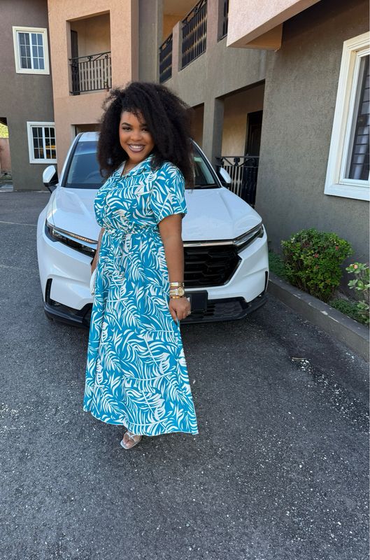 Palm Trees Stripes (Turquoise)